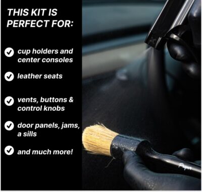 Interior Car Cleaning Kit - Professional Auto Detailing Supplies with Brush for Complete Vehicle Interior Detailing - Car Interior Cleaner Kit for Deep Cleaning. Car Detailing Interior Detailing Kit. - Image 4