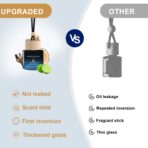 Car Air Freshener Hanging 2 Pack Car Air Fresheners Diffuser - Mahogany Teakwood Fragrance Oil Air Diffuser for Car, 45+ days Long Lasting Car Fresheners Fragrance, Two 0.27 FL OZ/8ML Made in USA - Image 7