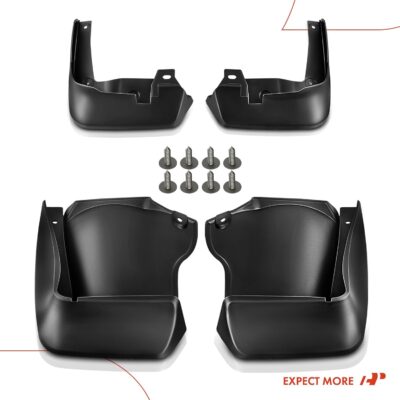 A-Premium Set of 4PCS Mud Flaps Splash Guards Mudguards Mudflaps with Hardware Accessories Compatible with Honda Accord, 2008-2012, Sedan Only, Black Color, Front and Rear (Driver & Passenger Sides) - Image 8