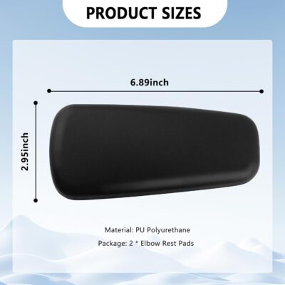 2PCS Car Arm Rest Cushion for Elbow,Soft Leather Car Door Armrest Pad with One-Piece Molding for Comfortable Support,Universal Cars Knee Cushion as Cars Arm Rest Cover Pad - Image 2