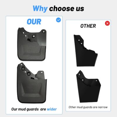 4PCS Mud Flaps Fit for 2024 2025 2026 Toyota Tacoma, Front & Rear Splash Guards, Custom Fit Mud Guards, No-Drill Installation, All-Weather Protection, Tacoma Accessories - Image 4