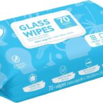 Air Jungles Glass and Window Cleaner Wipes 70 Count, Extra Large 8" x 10" Size Cleaning Wipes for Car Windshield, Headlight, Mirror, Tile and Home Glass Surface