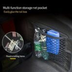 Car Back Seat Mesh Organizer Elastic Storage Net, Universal Trunk Pocket with Stretch Design for Travel and Sports Gear, Black, 30cm - Image 8