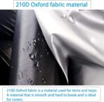 Half Car Cover All Weather Car Body Cover Sunshade Cover Snow Cover Waterproof Snowproof Universal 210D Oxford Fabric (Fit Hatchback Length 158'' to 173'') - Image 2