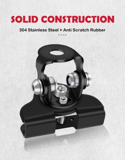 Led Hood Mounts, Universal Led Light Bar Mounting Brackets 304 Stainless Steel Hood Clamp Lights Mounts, Black - Image 2