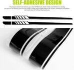 2 PCS Car Side Skirt Decals, 88.58" x 4.52" Long Stripes Stickers, PVC Auto Personalized Stickers, Waterproof Body Decoration, Universal for Most Cars, Trucks, SUVs (Black) - Image 6