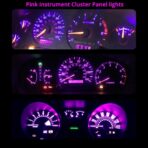 WLJH T5 17 37 74 2721 Pink Dashboard Gauge Instrument Cluster Panel Dash Led Light Lamp With Twist Lock Socket,Pack of 6 - Image 8