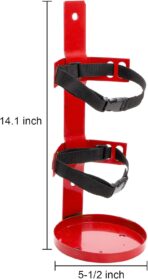 Bekith 2 Pack Fire Extinguisher Mount Wall Bracket, Heavy Duty Wall Hanging Bracket up to 5 lbs, Fire Extinguisher Holder for Home, Office, School, Laboratory - Image 2