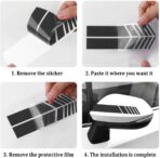 6PCS Racing Stripes for Cars - 2PCS Car Hood Decal + 2 Car Side Decals + 2 Car Mirror Stickers,Water-Resistant Stylish Car Decal Exterior CCar Accessories for Cars,Trucks (Black) - Image 6