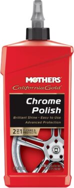 Mothers California Gold Chrome Polish, 12 oz. — Cleans & Brightens Chrome Bumpers, Wheels, Trim & Accessories, Protects Against Fingerprints, Rust & Corrosion, Safe on Glass & Mirrors (05212)