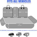 Dog Car Seat Cover for Back Seat, Car Seat Cover 60/40 Split Bench for Family Car, Compact SUV, MPV - Standard - 53" W - Image 5