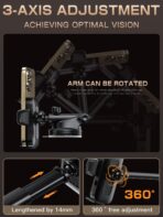 Topmake Car Phone Holder Mount,【2025 Upgrade】 3-in-1 Cell Phone Holder for Car, Dashboard Windshield, Suction Cup Hands-Free Car Phone Stand, Automobile Cradles Universal,Black - Image 3