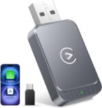 AuroraLink Wireless Carplay Adapter for Apple iPhone & Android Auto 2-in-1 Fast & Stable Carplay Wireless Adapter Convert Wired to Wireless Car Play Dongle for iOS 10+/Android 11+ (Grey)