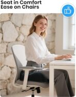 Benazcap Large Memory Foam Office Chair Cushion Seat Pad, Ergonomic Seat Cushion for Sciatica, Tailbone & Back Pain Relief, Car Seat Cushions for Driving - Image 7