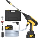 Cordless Pressure Washer - MAX 950 PSI Battery Powered Pressure Washer, 21V Portable Cordless Power Washer with Rechargeable 4.0Ah Battng，Yellow