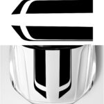 Car Hood Decal Sticker, Racing Stripe Graphic Stickers for Auto Body Skirt Roof Hood Bumper, Automotive Exterior Decoration Vinyl Decal for Car SUV Truck, Car Accessories (Black)