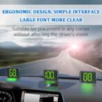 Heads Up Display for Cars Windshield with MPH Speed,HUD Display Digital Speedometer for Car Used USB Plug,Universal GPS Speedometer for Car Accessories Fit for Cars SUVs Trucks （MP/H） - Image 4