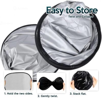 AFPANQZ Frog Print Car Windshield Sun Shade Universal Fit Car Sunshade Sun Visor Two Pieces Set Window Sunscreen Car Accessories Interior Protection UV Heat Reflector Sun Shade - Image 8