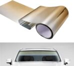 2Pack Car Window Film, Sun Visor Strip Tint Film, Auto Tint Film, Car Front Windshield Protect Shade Sticker, Windshield Solar Protection Film for Shading and Filtration (Gradient Golden)
