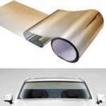 2Pack Car Window Film, Sun Visor Strip Tint Film, Auto Tint Film, Car Front Windshield Protect Shade Sticker, Windshield Solar Protection Film for Shading and Filtration (Gradient Golden)