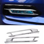 Car Accessories Fit for Honda Accord 10th Gen 2018-2020 ABS Exterior Front Fog Light Frame Cover Trim (Chrome) 2PCS Set
