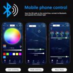 Interior Car Ambient Lighting Kit, 43.3 Inches RGB USB LED Ultrathin Acrylic Strip Lights Neon Accessories for Cars Truck SUV Center Console Dashboard with APP&Remote Control - Image 4