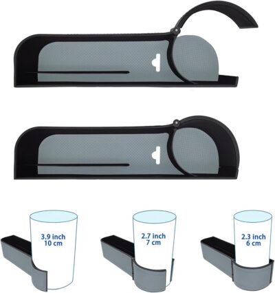 Car seat gap filler organizer, 2 Pack multifunctional car seat organizer, car console side storage box can Holders phone, sunglasses, car keys, change(Gray) - Image 2