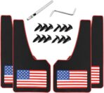 4 pcs Car Rubber Mudguard Mud Flaps Splash Guards Rubber Mudguard for Pickup SUV Sports Mud Flaps Guards Splash Front and Rear Universal (USA Flag)