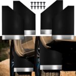 4PCS Universal Mud Flaps Splash Guards Car Mudguard with Night Reflectors Mudflaps and Accessories Set, Front and Rear Protection for Trucks Cars SUVs Vans (Black)