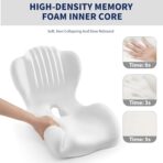 Lotarrotta Ergonomic Car Seat Cushion with Lumbar Support for Truck Driver, Multi - Purpose Orthopedic Seat Pillow for Office Chair, Car, Dining Chair as Gift, Sciatica Relief for Back, Hip, Leg Pain - Image 5