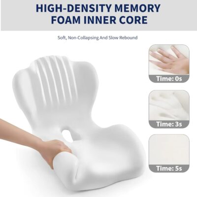 Lotarrotta Ergonomic Car Seat Cushion with Lumbar Support for Truck Driver, Multi - Purpose Orthopedic Seat Pillow for Office Chair, Car, Dining Chair as Gift, Sciatica Relief for Back, Hip, Leg Pain - Image 5