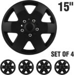 SCITOO 4pcs Set of 15-Inch Black Hubcaps can be Easily Installed on Car Truck SUV,Suitable for a Variety of Models,Beautiful and Rust-Proof - Image 9