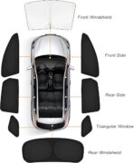 KUST Car Window Shades for Toyota RAV4 2019-2025 Windshield Sun Shade Side Window Cover UV Block Privacy Protection Rav 4 Accessories for Camping Blackout Rear Back Full Set 8PCS - Image 8