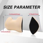 SPRFUFLY Make Restful Car Headrest Pillow, Car Pillow for Driving with Adjustable Strap, Breathable Removable Cover & Ergonomic Design - Softness Travel Car Neck Support Pillow(Beige, 1PC) - Image 2