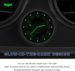 2PCS Stick on Dashboard Car Clock, Mini Luminous Automotive Vent Clip Quartz Clocks, Alloy Waterproof Analog Clock Watch Universal for Car Boat Bike Home, Interior Car Accessories (Black+Black) - Image 3