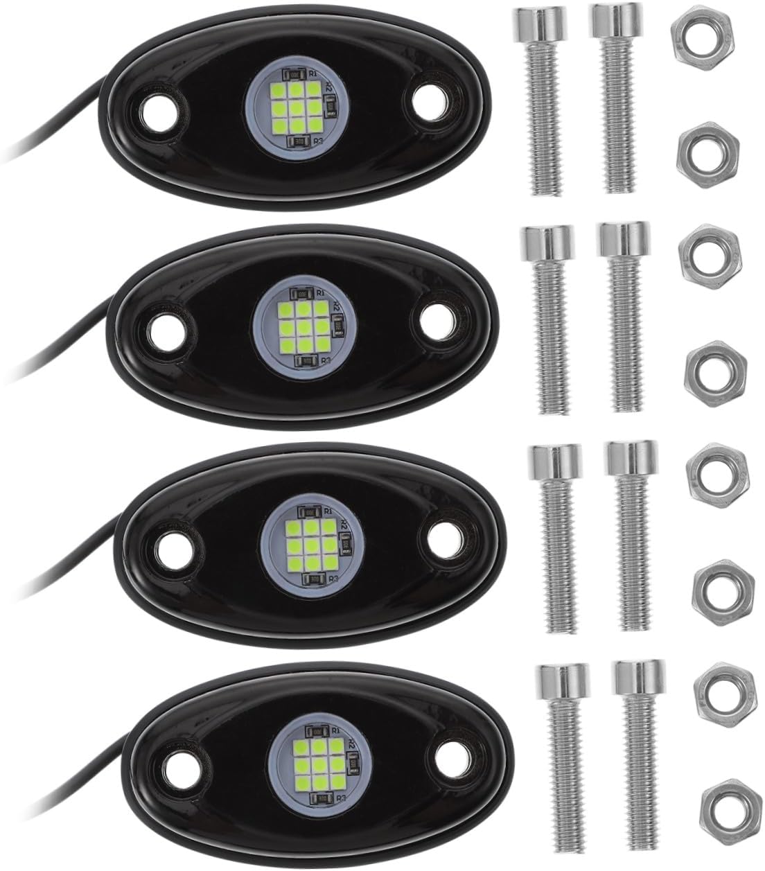 61nWLYmpFhL._AC_SL1323_.jpg PRETYZOOM 9W LED Light Kit for Cars and Trucks Universal Automotive Ambient Lighting Waterproof RGB Color Options Easy Installation - Image 1