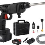 Topteng Power Blaster Plus Pressure Washer Cordless Portable Electric High Pressure Water Spray Gun and Hose Car Washer Cleaner Tool for Balconies Windows, Exterior Walls, Floors, Fences, Gardens