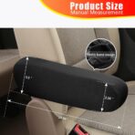 2PC Car Front Seat Armrest Covers,Universal Size Seat Arm Rest Cover,Flat Cloth Fabric Armrest Cover,Car Interior Accessories(Black,1Pair) - Image 2