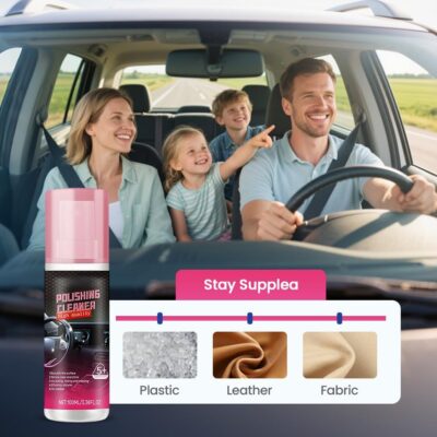 Polishing Cleaner Car Interior, 2026 Upgrade Car Interior Cleaner Spray, All Purpose Car Interior Detailer Cleaner for Dashboards, Seats, Leather, Plastic (2PCS) - Image 7