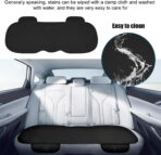 Car Back Seat Cover, Anti-Slip Long Comfortable Vehicle Rear Chair Protectors with Storage Pocket, Breathable Automotive Back Bench Cushion Pad, Universal for SUV Sedan Truck (Black) - Image 4
