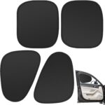 Static Cling Car Window Sun Shade for UV Protection, 47.5cm x 36cm (18.7"x14.2") - No Obstruction to Rearview Mirror, Easy Install & Reusable, Blocks 99% UV Rays