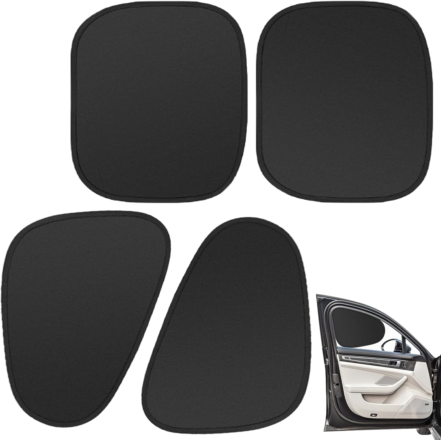 61nnYS9cehL._AC_SL1500_.jpg Static Cling Car Window Sun Shade for UV Protection, 47.5cm x 36cm (18.7"x14.2") - No Obstruction to Rearview Mirror, Easy Install & Reusable, Blocks 99% UV Rays - Image 1
