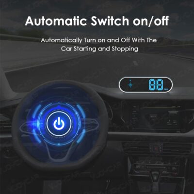 New Colorful Speedometer HUD GPS Digital Speed Meter MPH KM/H Speedo Head Up Display for Cars Trucks, USB Cable Plug & Play (7 Color/MPH KM/H) - Image 6