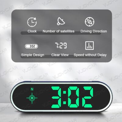 New Colorful Speedometer HUD GPS Digital Speed Meter MPH KM/H Speedo Head Up Display for Cars Trucks, USB Cable Plug & Play (7 Color/MPH KM/H) - Image 2