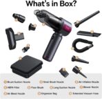 REWONDER Car Vacuum Cleaner High Power, 22000Pa Vacuum Cleaner & 110000RPM Air Duster, Handheld Vacuum with 7800mAh Battery for Valentines Day Gifts, Storage Bag & Multi-Nozzles for Car, Home - Image 9