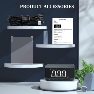 M1 White Windshield Projection Heads Up Display, Digital GPS Speedometer with Speed, Travel Direction Function, and Overspeed Alarm, Fatigue Driving Alarm， Suitable for All Vehicles - Image 9