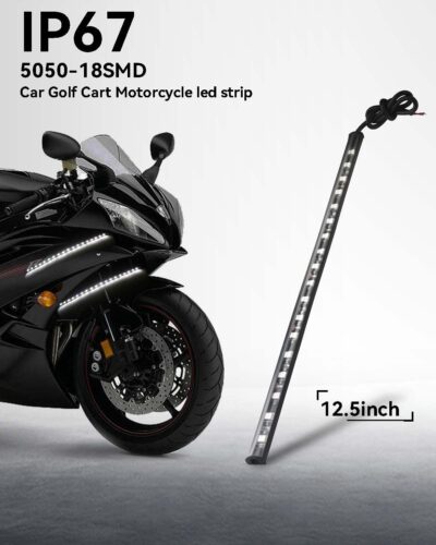 Keiurot 12V Led Light Strip 32CM Waterproof White Led Strip Lights for Cars Motorcycles Golf Cart Interior & Exterior Marine Boat 12V 5050 18SMD,Pack of 4 - Image 7