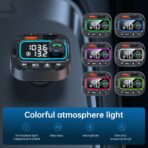 Bluetooth 5.3 Car Adapter FM Transmitter, 42W (PD30W & 12W) USB C Car Charger Wireless Radio Receiver, Hands-Free Calling MP3 Audio Player Cars Kit, Light Switch & Fast Charging & Deep Bass (Black) - Image 4