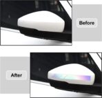 Augeny 2 PCS Car Rear View Mirror Stickers, Waterproof Vinyl Auto Side Rearview Mirror Stripes, Universal Reflective Anti-Collision Striped Warning Decal for Most Vehicles (Colorful) - Image 3