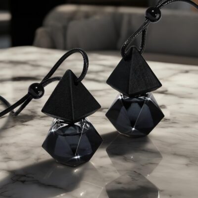 Luxury Perfume Scented Car Air Freshener - Hanging Essential Oil Diffuser with 90-Day Long-Lasting Fragrance, Premium Gift for Women(Pure white linen Scent, 2 x 8ml) - Image 2